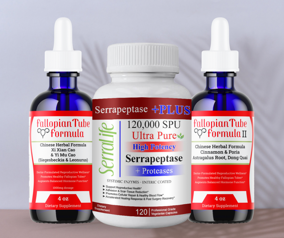 Fallopian Tube Formula + SerraLife Bundle (FTF 3 Pack)