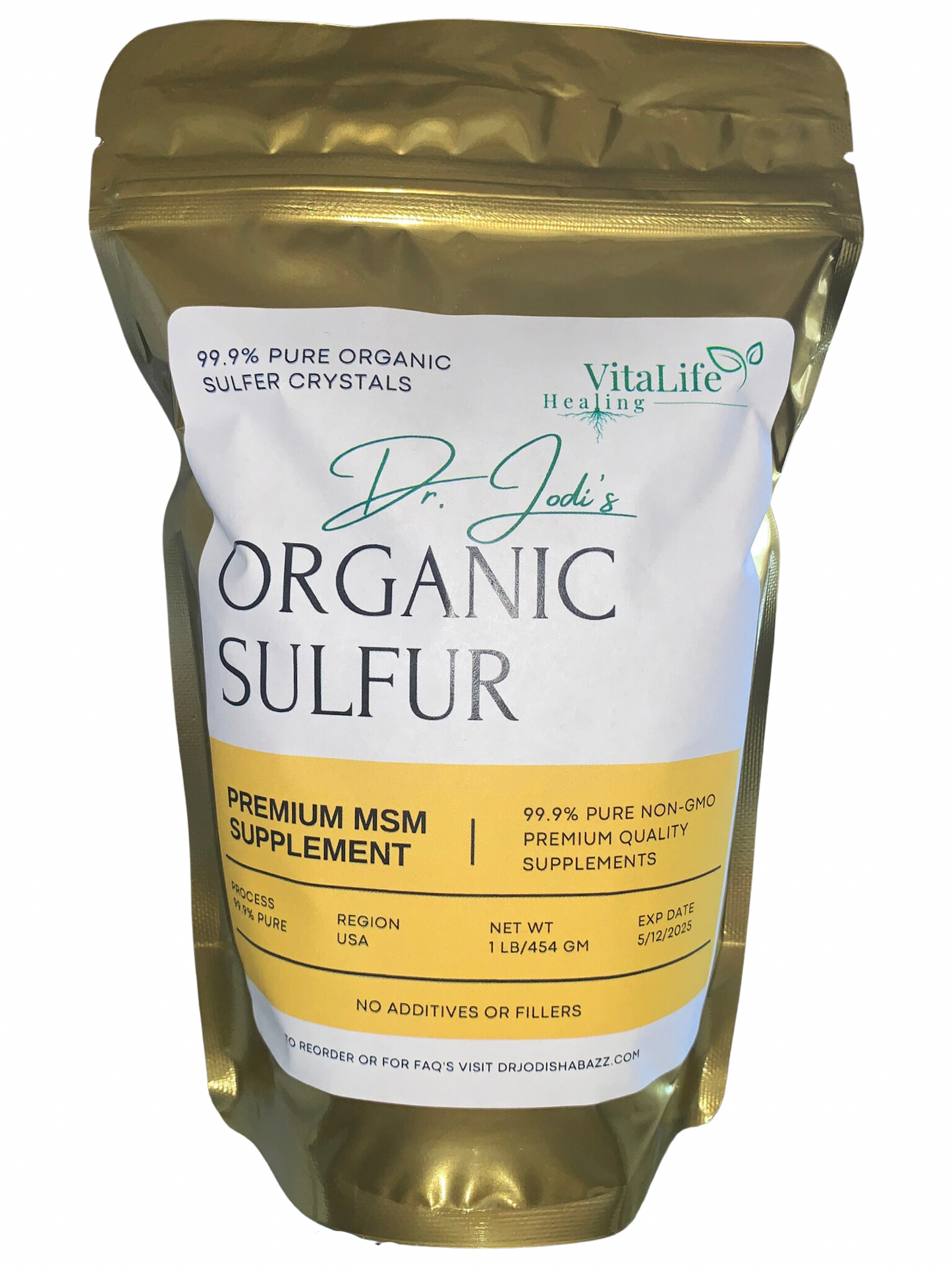 Dr Jodi's Pure Organic Sulfur Crystals