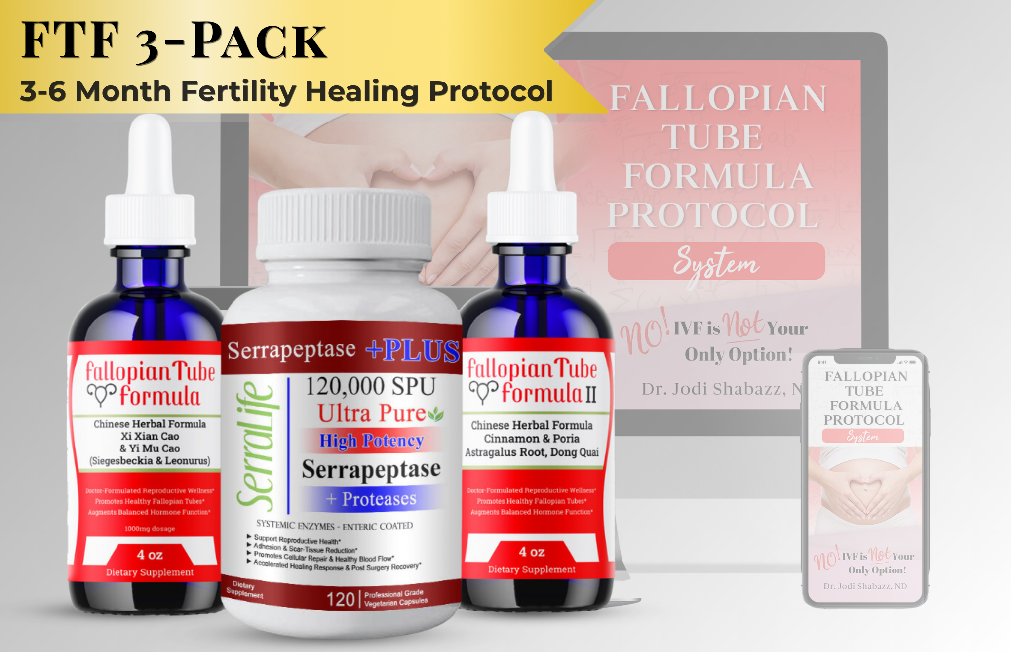 Dr Jodi - FTF + SerraLife Supplements | Fallopian Tube Formula System